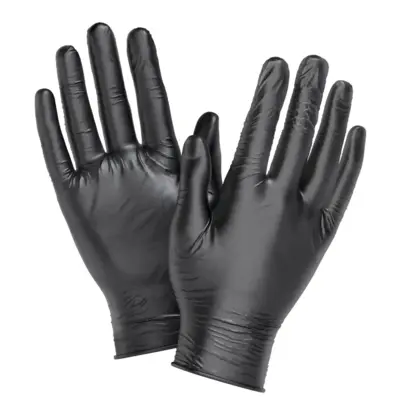 Disposable Nitrile Gloves - Black 2/1 - S