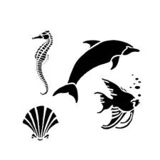Airbrush šabloni za telo - Morski svet