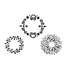 Airbrush šablon za telo - krugovi