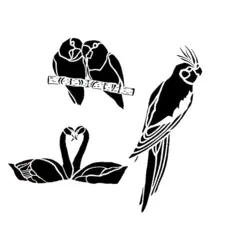 Airbrush šabloni za telo - Ptice