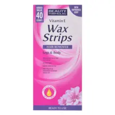 Trake sa voskom za depilaciju tela BEAUTY FORMULAS Vitamin E 40/1