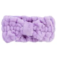 Plišana traka za kosu - Lavanda