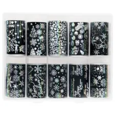 Transfer folije za nokte TF001-2 New Year 10/1