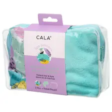 Set kapa za tuširanje i turban Turquoise Abstract