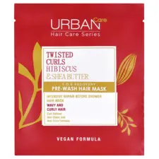 Maska za kovrdžavu kosu pre šamponiranja - hibiskus i šea puter