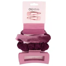 Set šnala i gumica za kosu - Tamnoroze