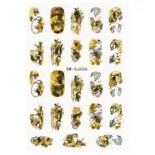 Nalepnice za nokte Black-Gold - SJ006