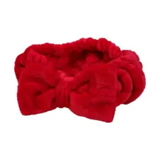 Traka za kosu - flanel - Crvena