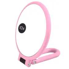 Dvostrano uveličavajuće ogledalo 3 u 1 - Roze