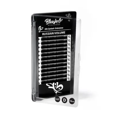 Svilene trepavice za ruski volumen BLUSH D-kriva 14mm