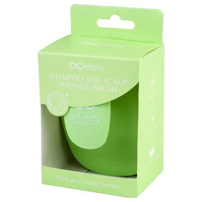 Četka za šamponiranje i masažu skalpa - zelena INF259