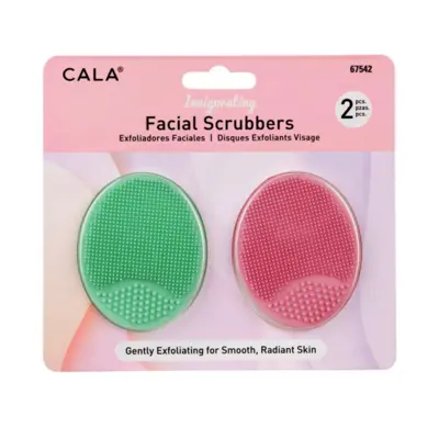 Set silikonskih četki za piling lica - zelena i svetloroze