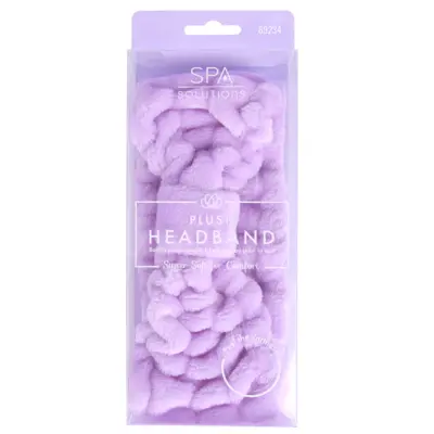 Plišana traka za kosu - Lavanda