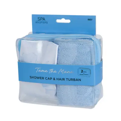 Set kapa za tuširanje i turban Blue Flower