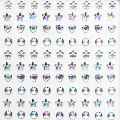 Cirkoni za kosu INFINITY INF560 srebrni/holografik