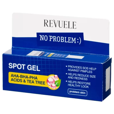 Gel za uklanjanje bubuljica REVUELE No Problem AHA-BHA-PHA kiseline i ulje čajevca