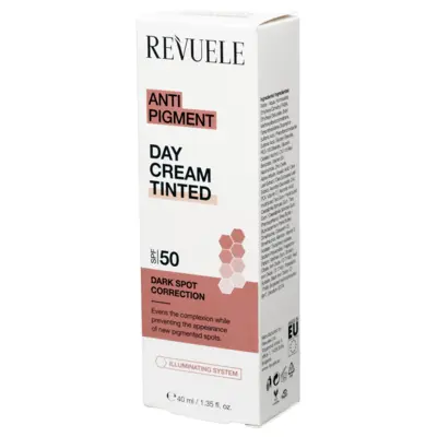Tonirana dnevna krema za lice REVUELE Anti Pigment SPF 50