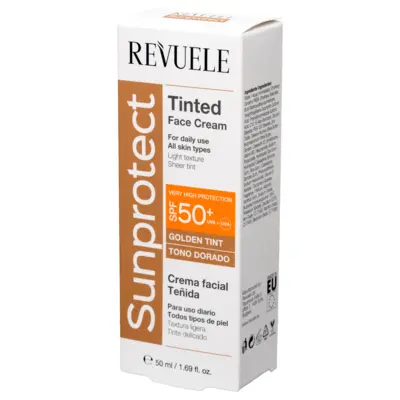 Tonirana krema za lice REVUELE Sunprotect Golden Tint SPF 50+