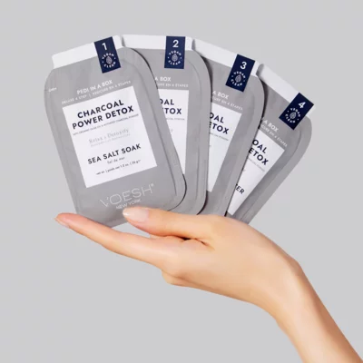 Pedikir set VOESH Charcoal Power Detox 4 Step