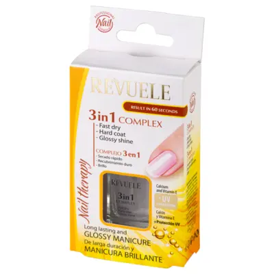 Tretman za jačanje noktiju i intezivan sjaj REVUELE 3 u 1 Complex