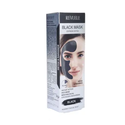 Crna maska sa aktivnim ugljem za dubinsko čišćenje kože lica REVUELE Express Detox