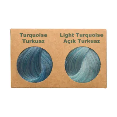 Polutrajne farbe za kosu - Turquoise/Light Turquoise