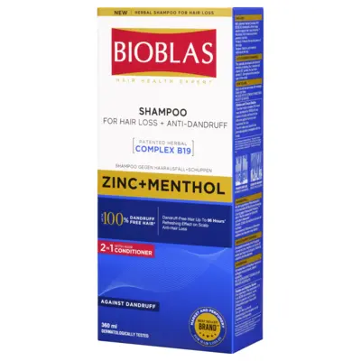 Šampon za prevenciju peruti i opadanja kose - cink i mentol