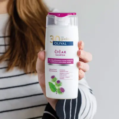 Šampon za prevenciju peruti i opadanja kose - čičak
