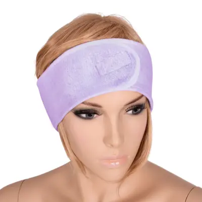 Traka za kosu sa čičkom - mikrofiber - Svetloljubičasta