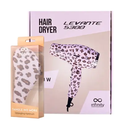 Fen za kosu Levante 5300 + poklon četka Tangle No More - Leopard