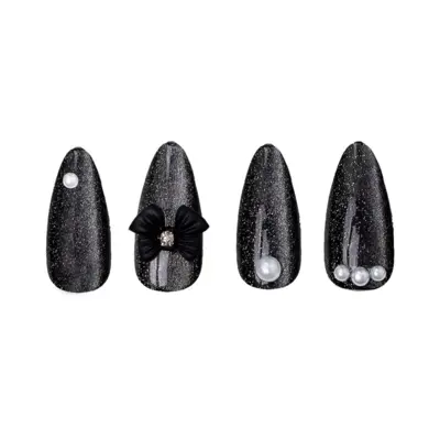 Set press-on tipsi - Jewel Couture Black