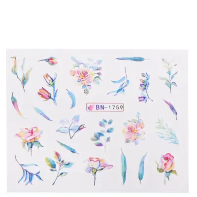 Nalepnice za nokte vodene cveće ASNZJT1759