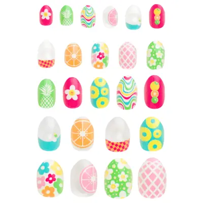 Press-on nokti za decu - Oval 24/1 - Totally Tropicute