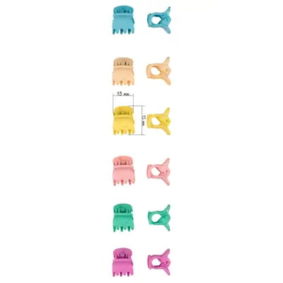 Mini šnale za kosu INFINITY INF197 Pastel 12/1