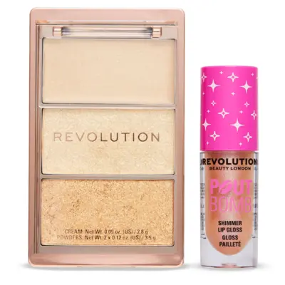Set za šminkanje - Golden Glam Duo